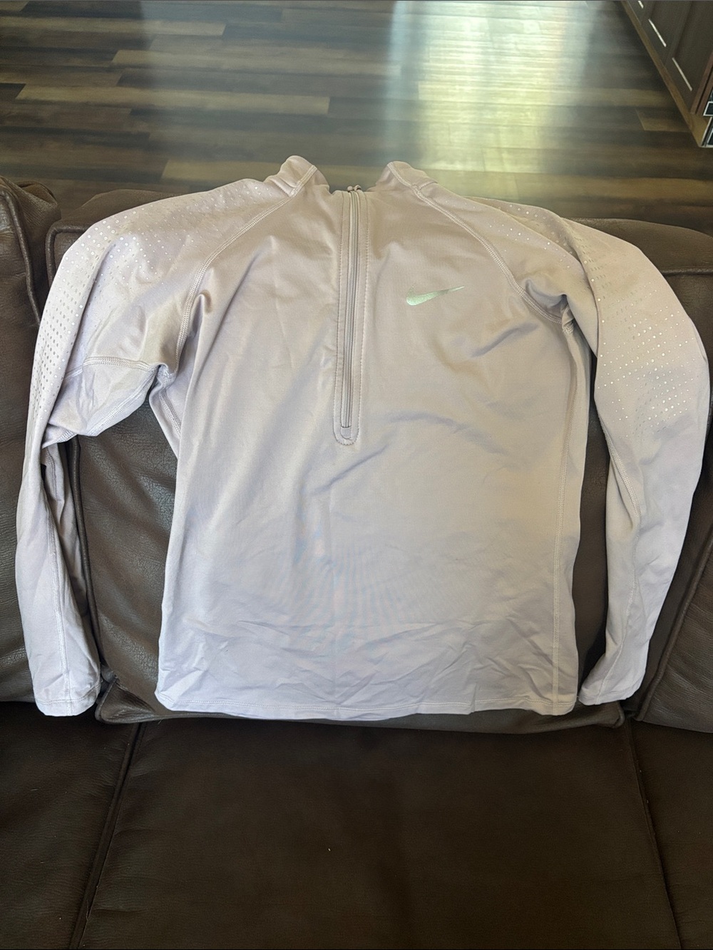 Nike Light Gray/purple women’s Half-Zip Performance Jacket